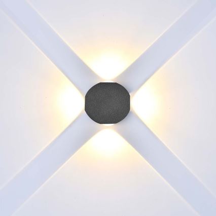 Iluminação de parede exterior LED LED/4W/230V 3000K IP54 preto