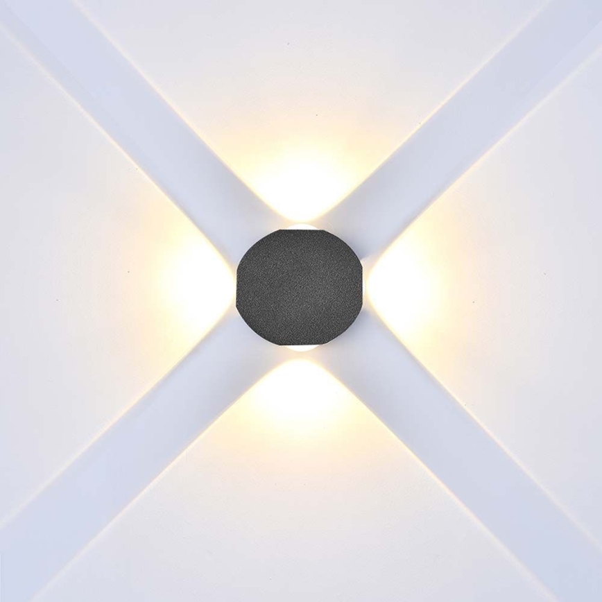 Iluminação de parede exterior LED LED/4W/230V 3000K IP54 preto
