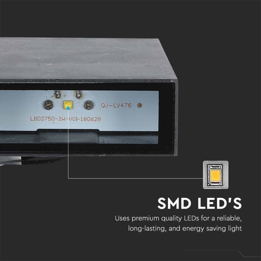 Iluminação de parede exterior LED LED/4W/230V 3000K IP65 preto