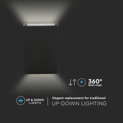 Iluminação de parede exterior LED LED/4W/230V 3000K IP65 preto