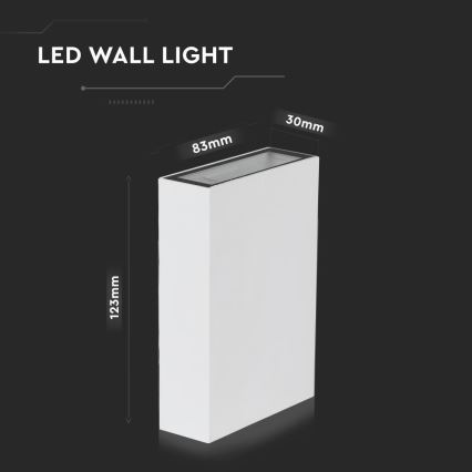 Iluminação de parede exterior LED LED/4W/230V 6400K IP65 branco