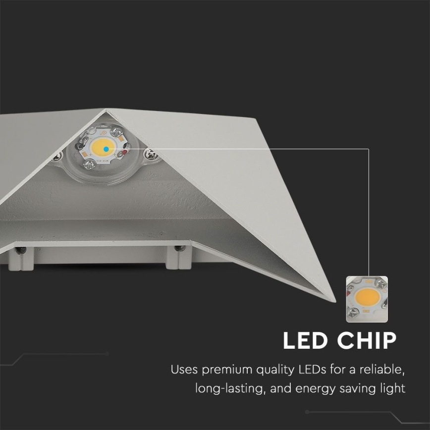 Iluminação de parede exterior LED LED/5W/230V 3000K IP65 cinzento