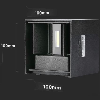 Iluminação de parede exterior LED LED/5W/230V 3000K IP65 preto