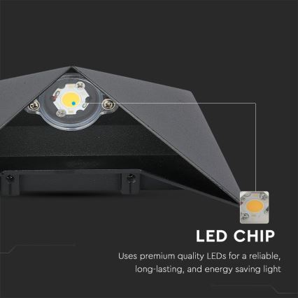 Iluminação de parede exterior LED LED/5W/230V 3000K IP65 preto