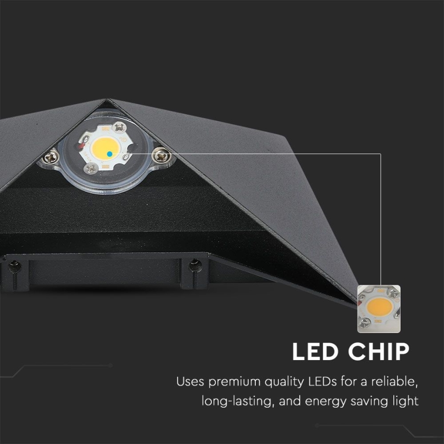 Iluminação de parede exterior LED LED/5W/230V 3000K IP65 preto