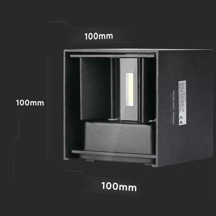 Iluminação de parede exterior LED LED/5W/230V 4000K IP65 preto