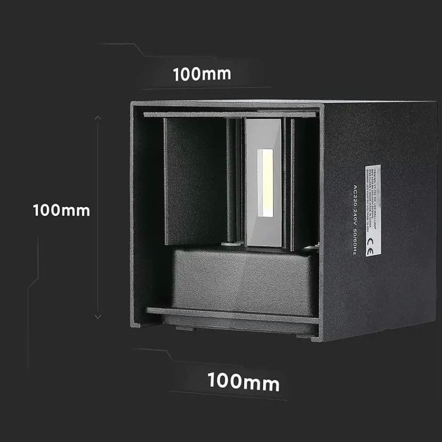 Iluminação de parede exterior LED LED/5W/230V 4000K IP65 preto