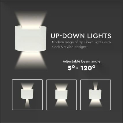 Iluminação de parede exterior LED LED/6W/230V 3000K IP65 branco