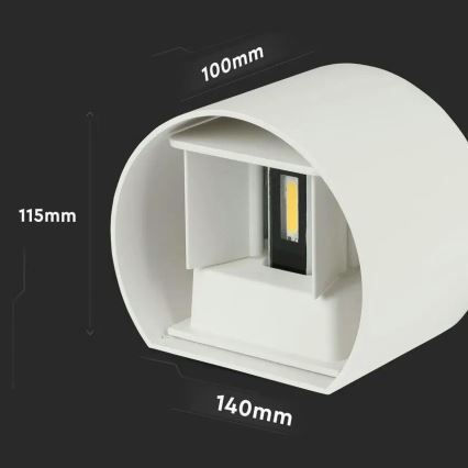Iluminação de parede exterior LED LED/6W/230V 3000K IP65 branco