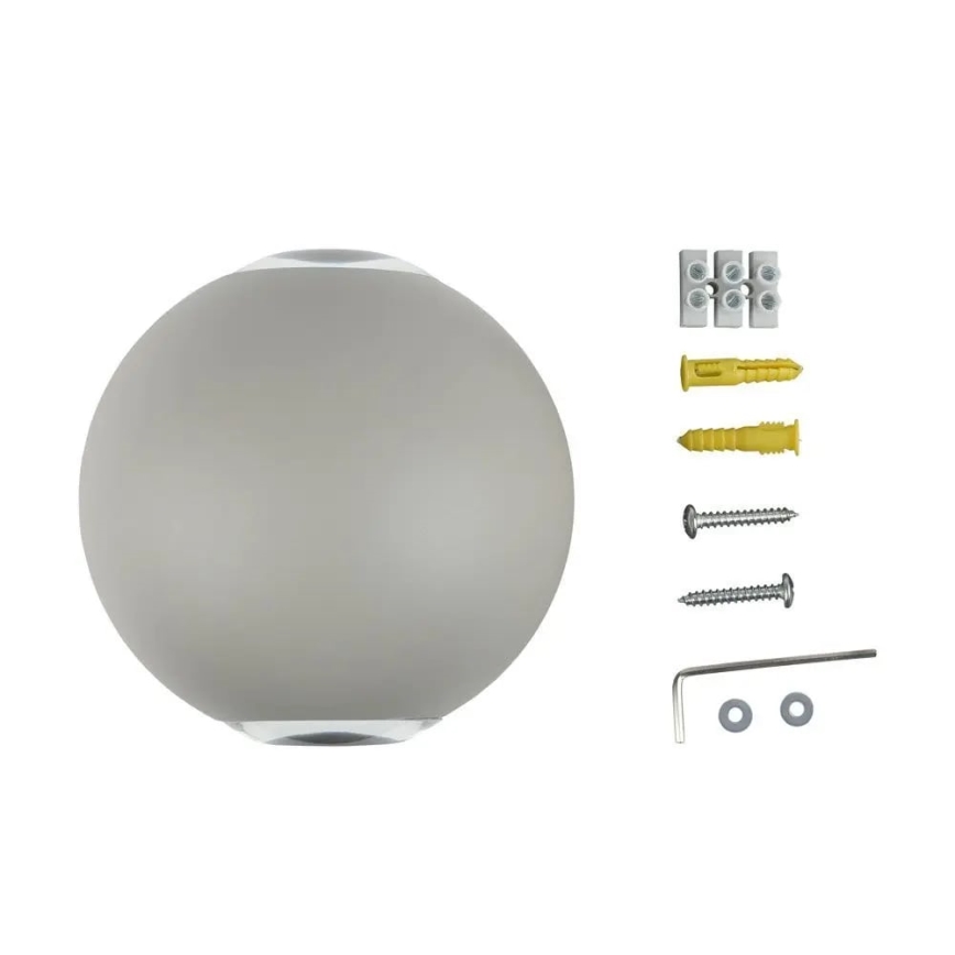 Iluminação de parede exterior LED LED/6W/230V 3000K IP65 cinzento