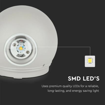 Iluminação de parede exterior LED LED/6W/230V 3000K IP65 cinzento