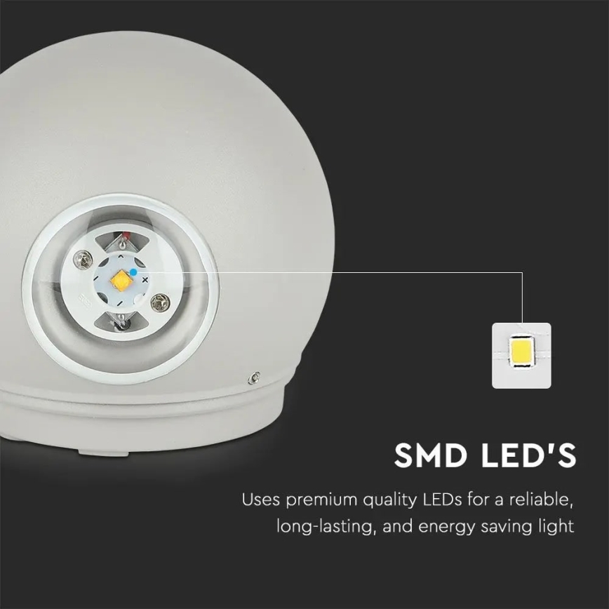 Iluminação de parede exterior LED LED/6W/230V 3000K IP65 cinzento