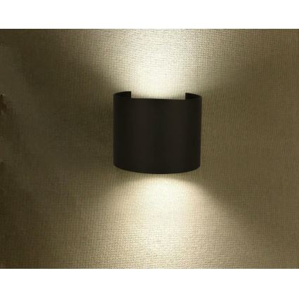 Iluminação de parede exterior LED LED/6W/230V 3000K IP65 preto
