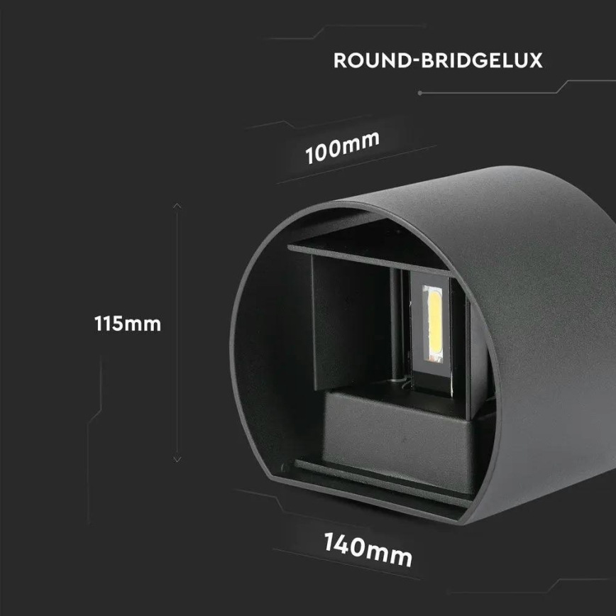 Iluminação de parede exterior LED LED/6W/230V 3000K IP65 preto