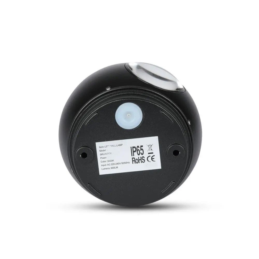 Iluminação de parede exterior LED LED/6W/230V 3000K IP65 preto