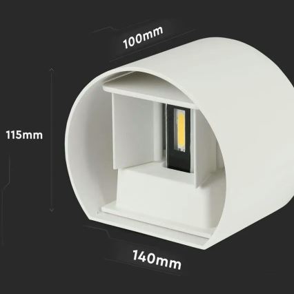 Iluminação de parede exterior LED LED/6W/230V 4000K IP65 branco
