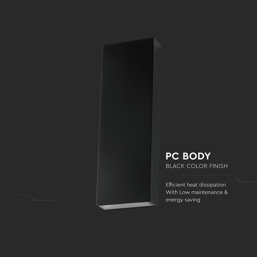 Iluminação de parede exterior LED LED/8W/230V 4000K IP65 preto