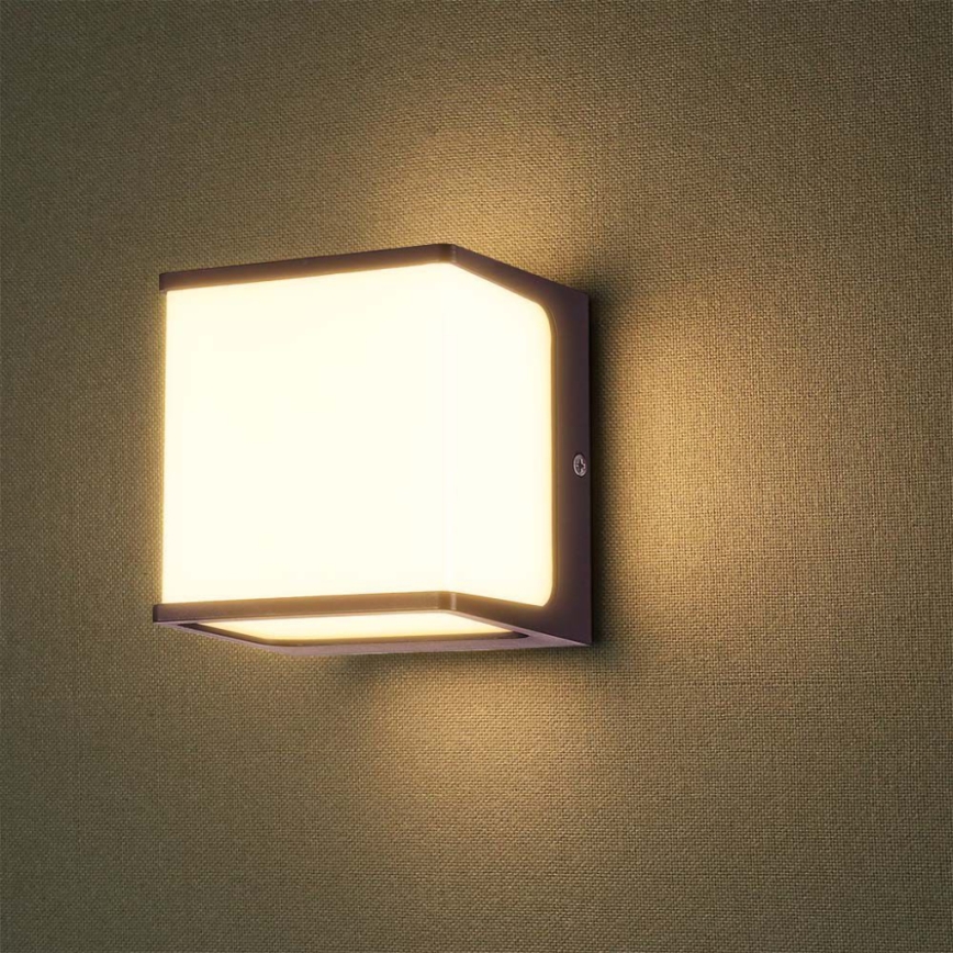 Iluminação de parede exterior LED LED/8W/230V IP65 3000K castanho