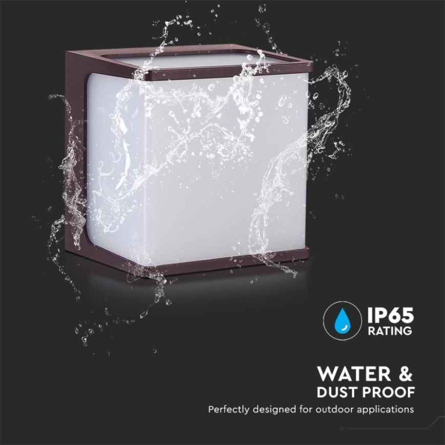 Iluminação de parede exterior LED LED/8W/230V IP65 3000K castanho