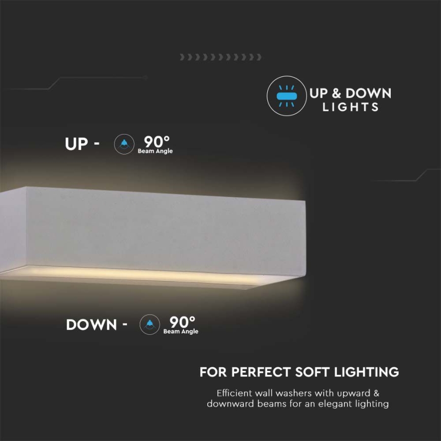 Iluminação de parede exterior LED LED/9W/230V 3000K IP65