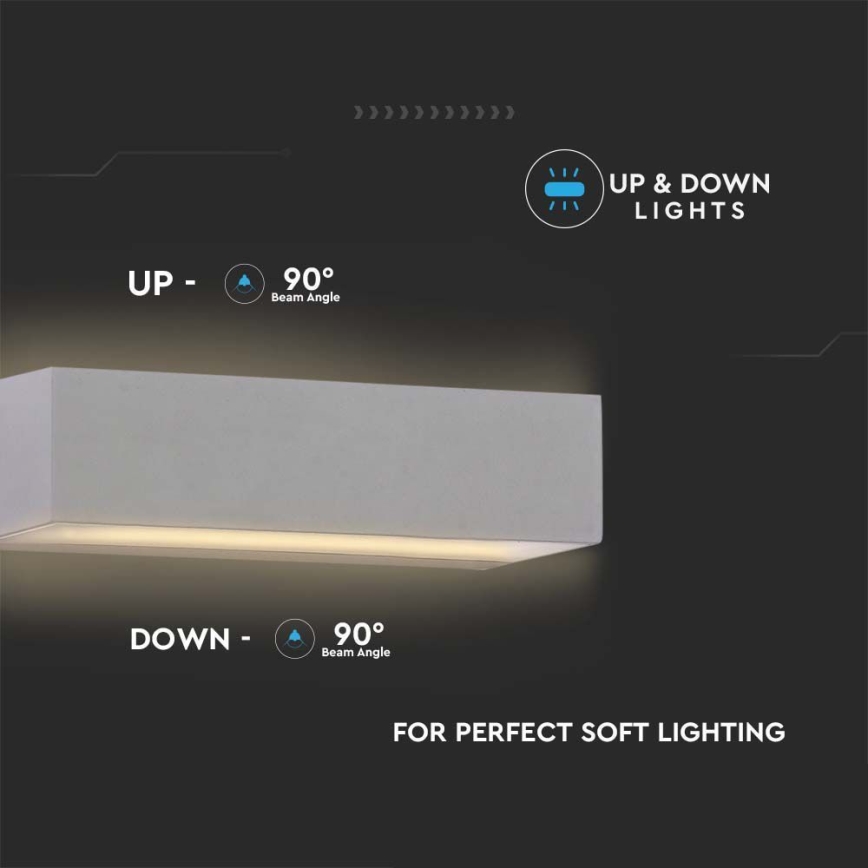 Iluminação de parede exterior LED LED/9W/230V 6500K IP65