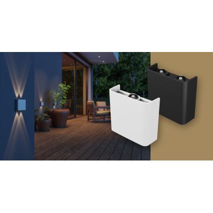 Iluminação de parede exterior LED LUNARIX LED/2W/230V 3000-6000K CRI 90 IP54 branco