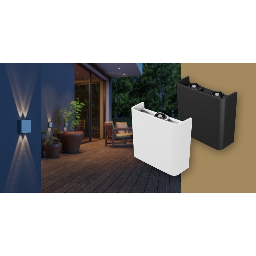 Iluminação de parede exterior LED LUNARIX LED/2W/230V 3000-6000K CRI 90 IP54 branco