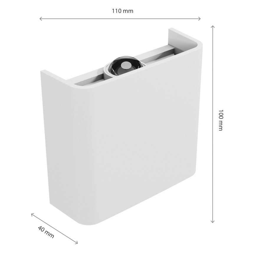 Iluminação de parede exterior LED LUNARIX LED/2W/230V 3000-6000K CRI 90 IP54 branco