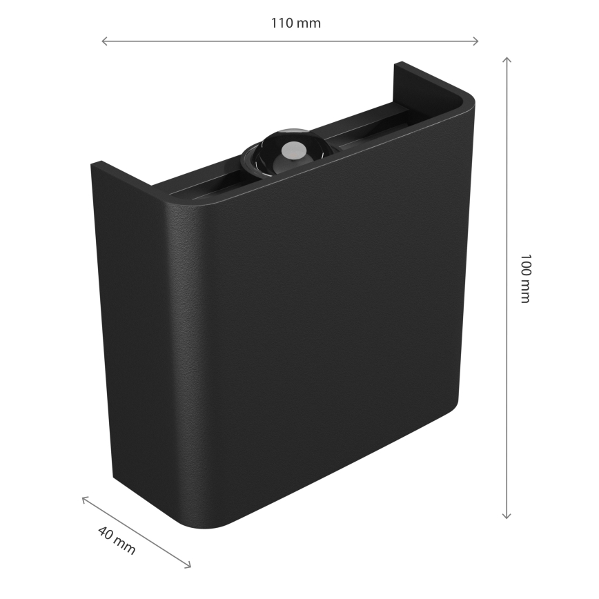 Iluminação de parede exterior LED LUNARIX LED/2W/230V 3000-6000K CRI 90 IP54 preto