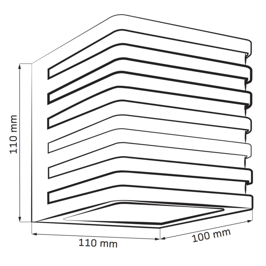 Iluminação de parede exterior LED MAXWELL LED/10W/230V IP54 grafite