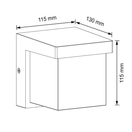 Iluminação de parede exterior LED MORGAN LED/10W/230V IP54