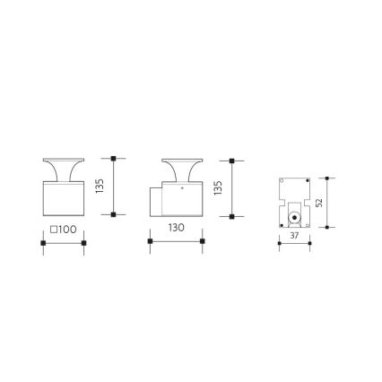 Iluminação de parede exterior LED ORNELA LED/6W/230V 3000K IP54 castanho