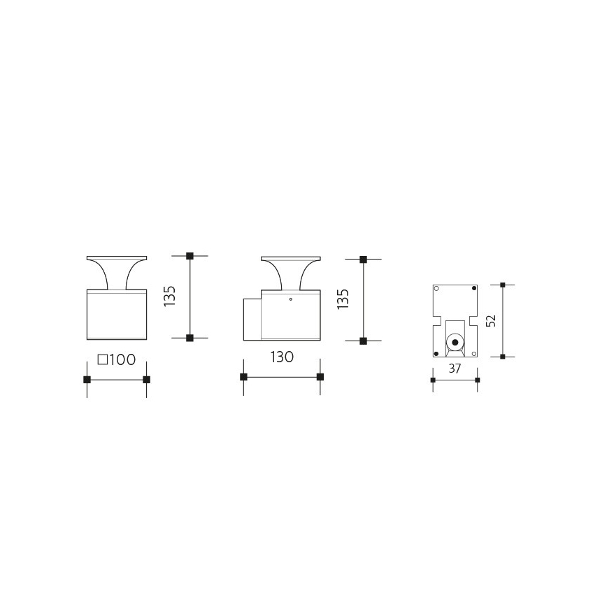 Iluminação de parede exterior LED ORNELA LED/6W/230V 3000K IP54 castanho