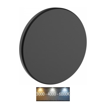 Iluminação de parede exterior LED PIATTA LED/12W/230V 3000/4000/6000K diâmetro 18 cm IP44 preto
