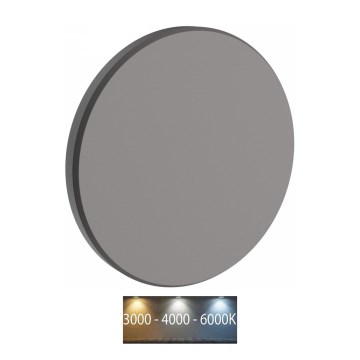 Iluminação de parede exterior LED PIATTA LED/9W/230V 3000/4000/6000K diâmetro 12 cm IP44 cinzento