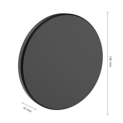 Iluminação de parede exterior LED PIATTA LED/9W/230V 3000/4000/6000K diâmetro 12 cm IP44 preto