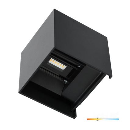 Iluminação de parede exterior LED QUERK 2xLED/3W/230V 3000K IP54 preto