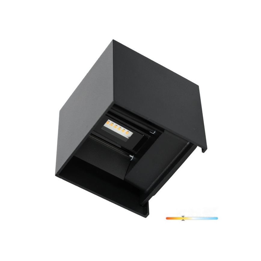Iluminação de parede exterior LED QUERK 2xLED/3W/230V 3000K IP54 preto
