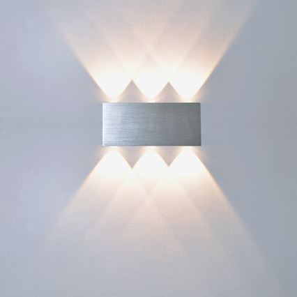 Iluminação de parede exterior LED SILBER 6xLED/1W/230V IP54