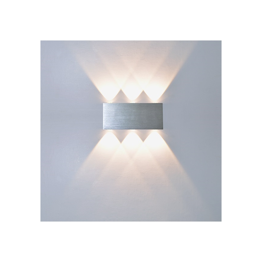 Iluminação de parede exterior LED SILBER 6xLED/1W/230V IP54