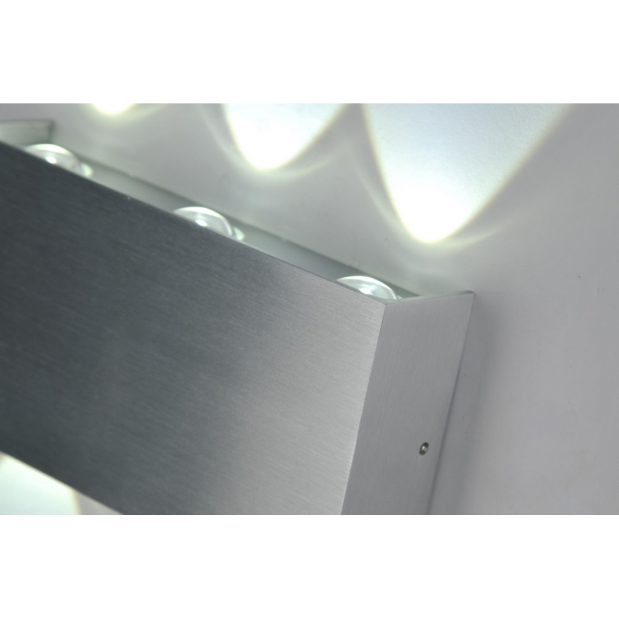 Iluminação de parede exterior LED SILBER 6xLED/1W/230V IP54