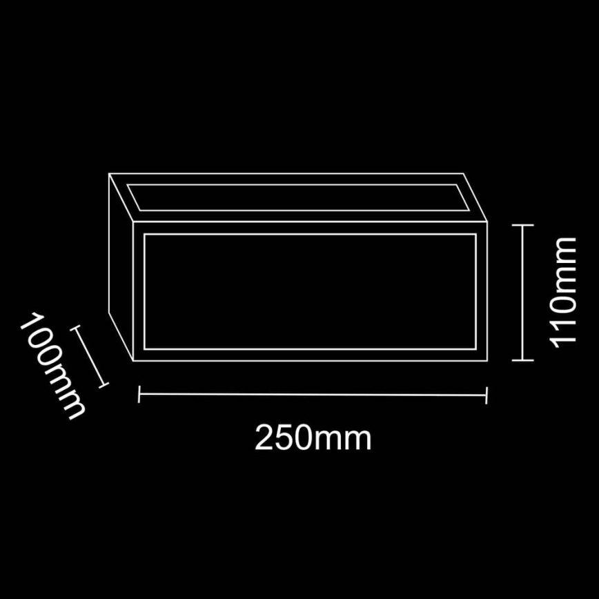 Iluminação de parede exterior MITO 1xE27/12W/230V IP54