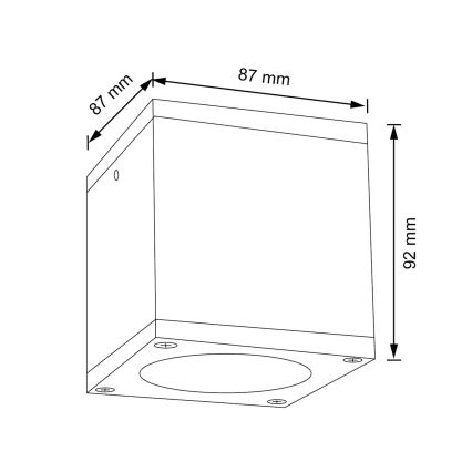 Iluminação de parede exterior MORRIS 1xGU10/35W/230V IP54