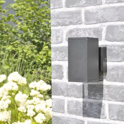 Iluminação de parede exterior MORRIS 2xGU10/35W/230V IP54