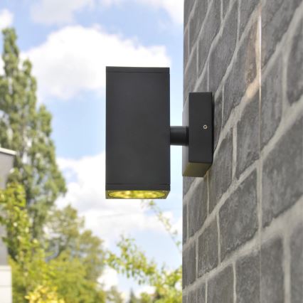 Iluminação de parede exterior MORRIS 2xGU10/35W/230V IP54