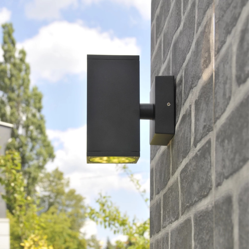 Iluminação de parede exterior MORRIS 2xGU10/35W/230V IP54