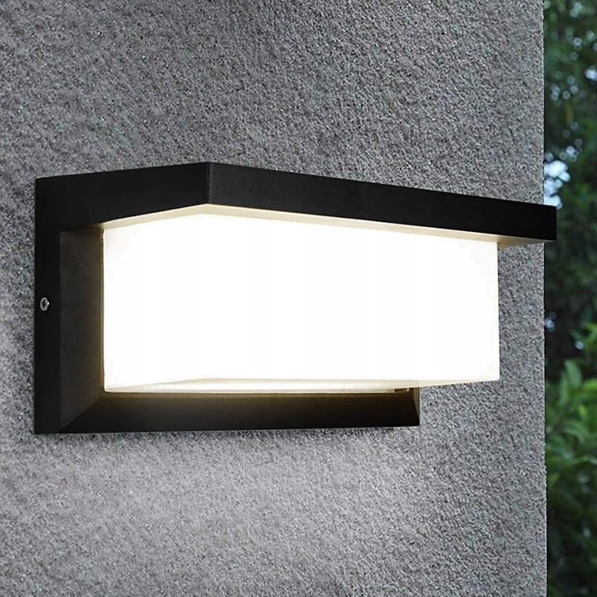 Iluminação de parede exterior NEELY 1xE27/12W/230V IP54 preto