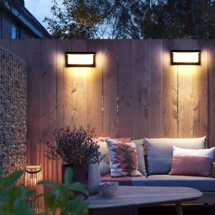 Iluminação de parede exterior NEELY 1xE27/12W/230V IP54 preto