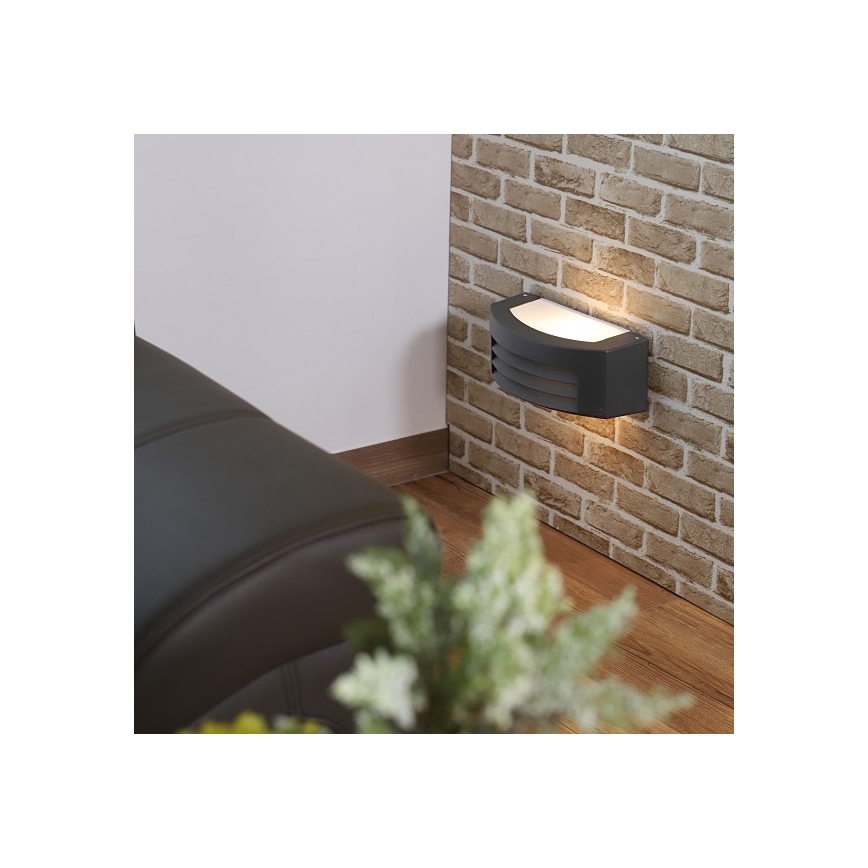 Iluminação de parede exterior OLIANA 1xE27/60W/230V IP54 antracite