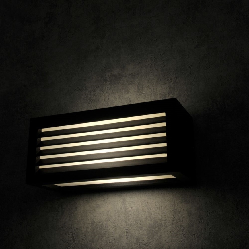 Iluminação de parede exterior OSAKA 1xE27/12W/230V IP54